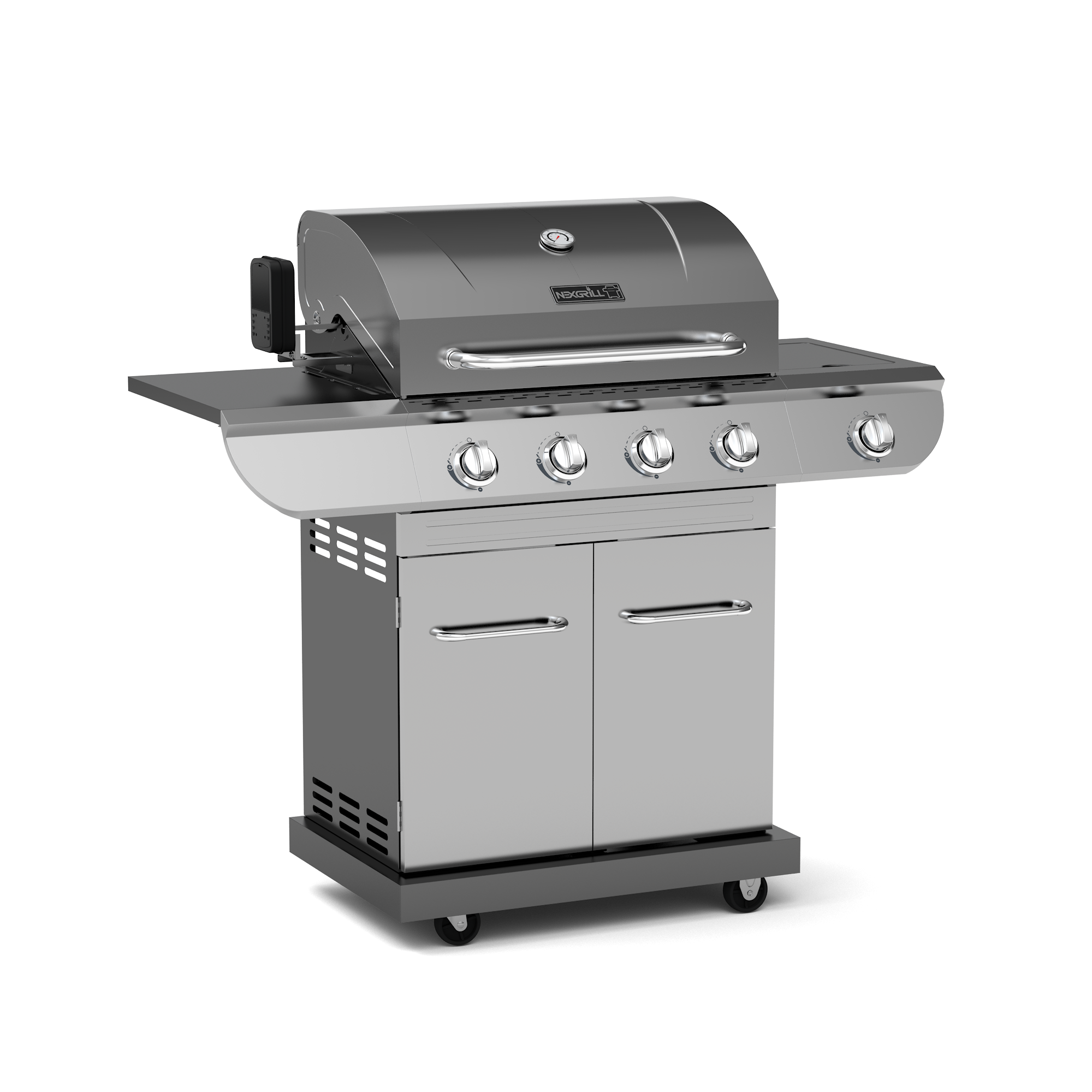 4-Burner Propane Gas Grill with Stainless Steel Side Burner & Rotisserie Kit