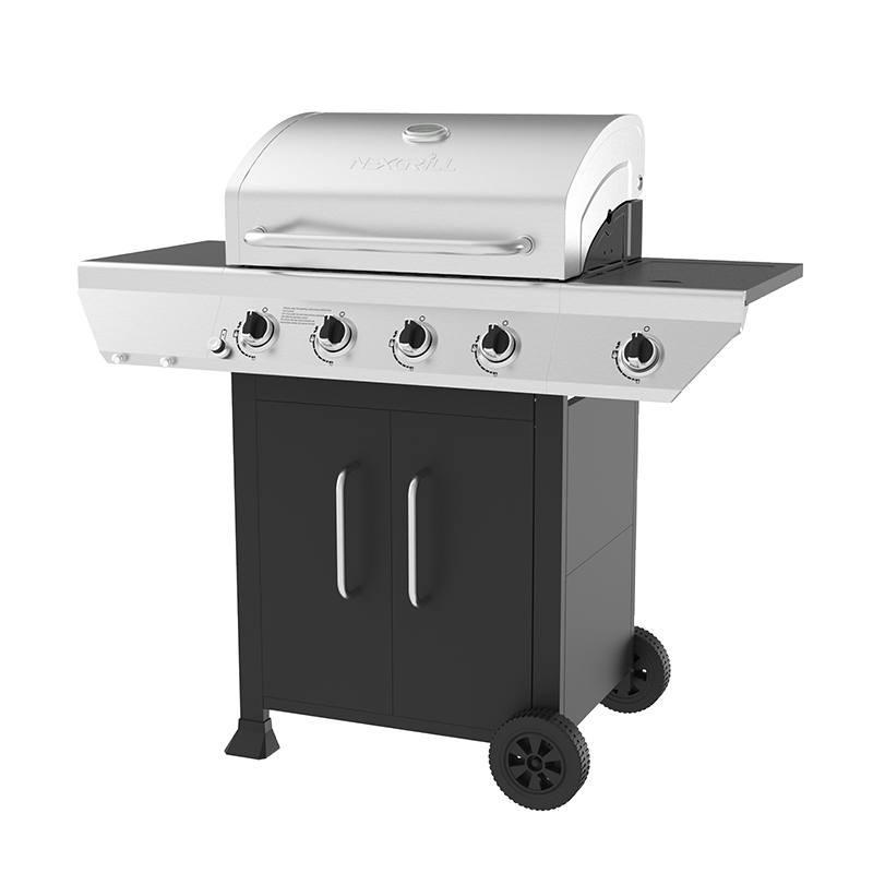 Classic 4 Burner Gas Grill With Charoal Insert