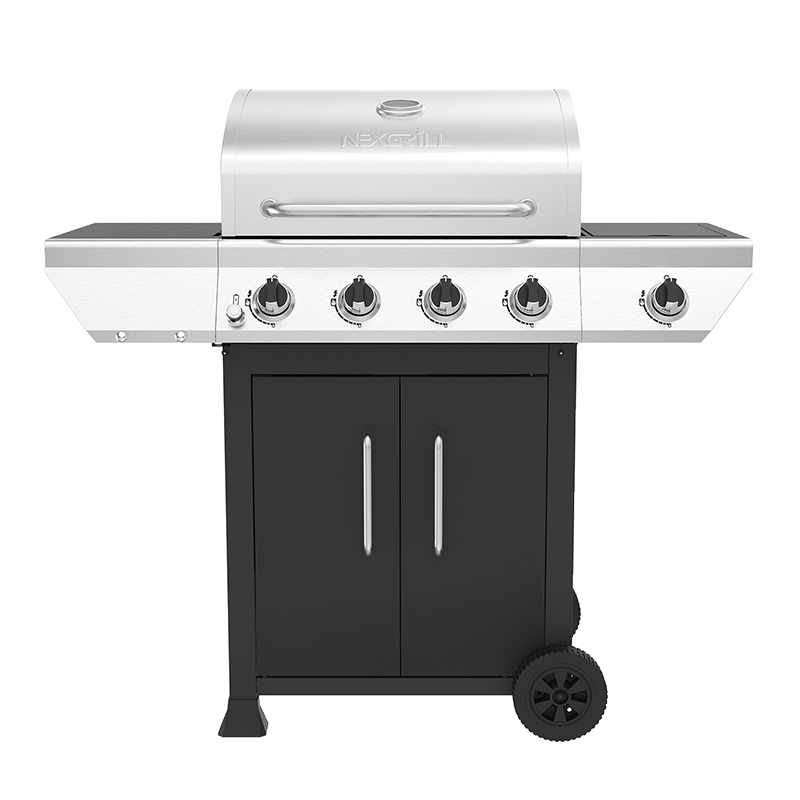 Classic 4 Burner Gas Grill With Charoal Insert
